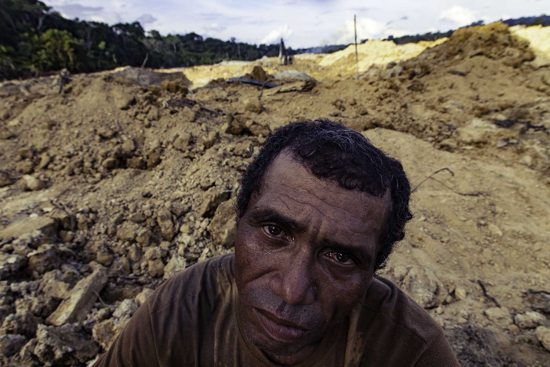 Gold miner Amazon deforestation