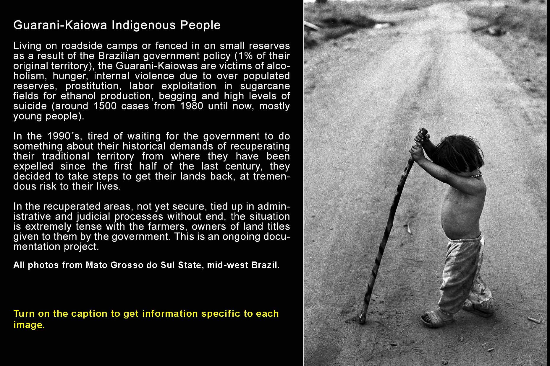 Kaiowas Indigenous child roadside camp