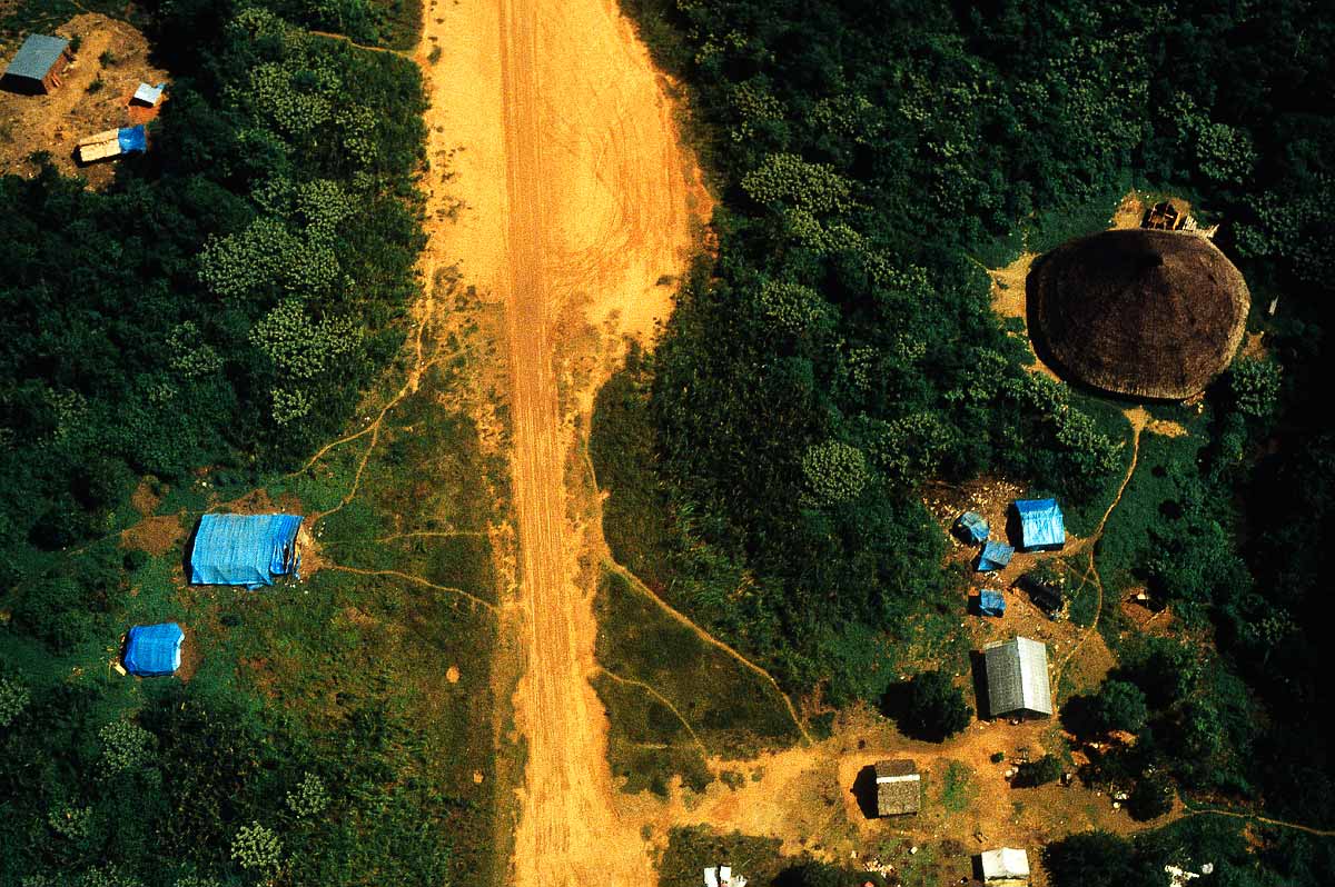 Illegal landing-strip Yanomami gold mining